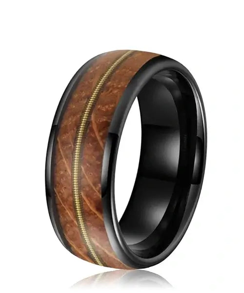 bague en bois gaia noire