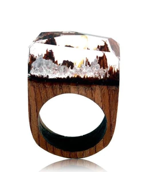 BAGUE BOIS ET RESINE Primale blanc - Bois Eden