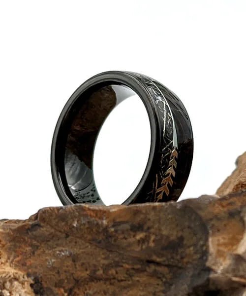 BAGUE BOIS Flèche de Cupidon noire Caprice - Bois Eden