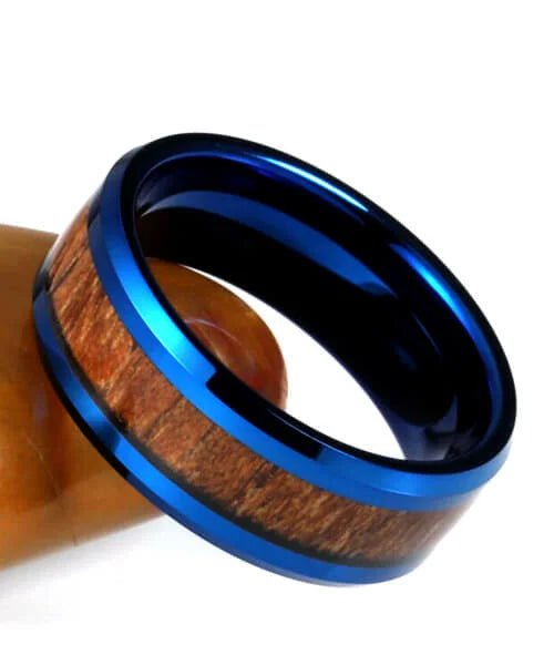 BAGUE BOIS Fortune vanu bleu - Bois Eden