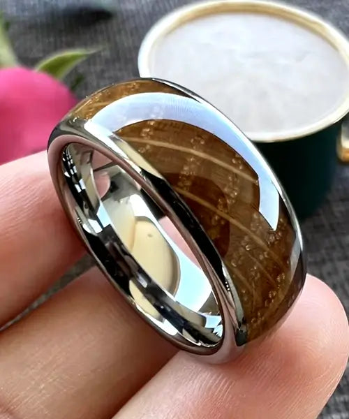 BAGUE HOMME EN BOIS Ouranos Nomad argent