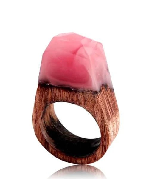 BAGUE BOIS RESINE Quin rouge - Bois Eden