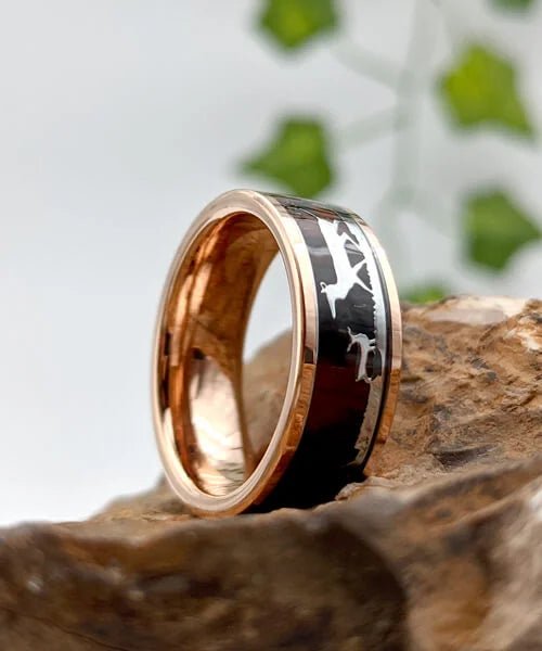 BAGUE CERF Rose - Bois Eden