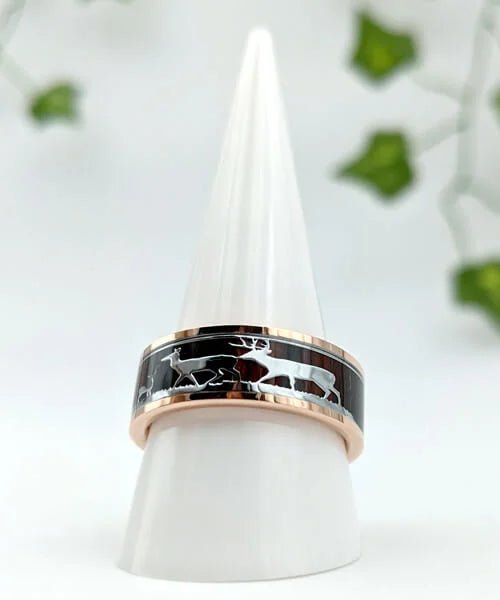 BAGUE CERF Rose - Bois Eden