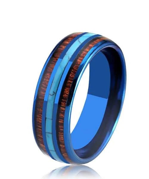 BAGUE EN BOIS Ark bleu - Bois Eden