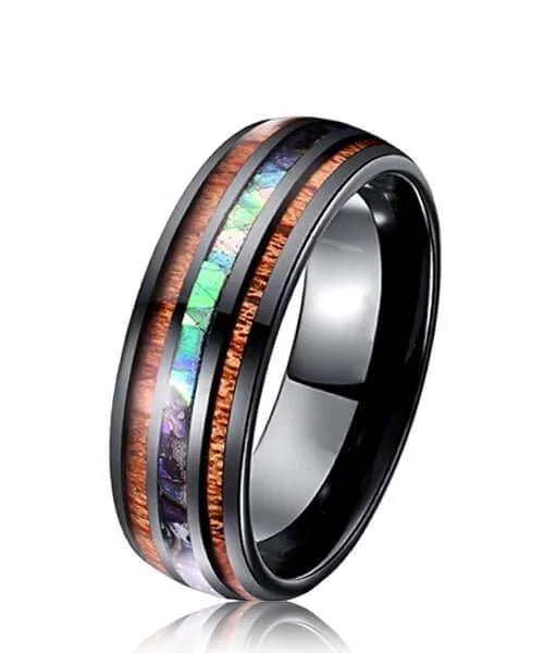 BAGUE EN BOIS Ark noire - Bois Eden