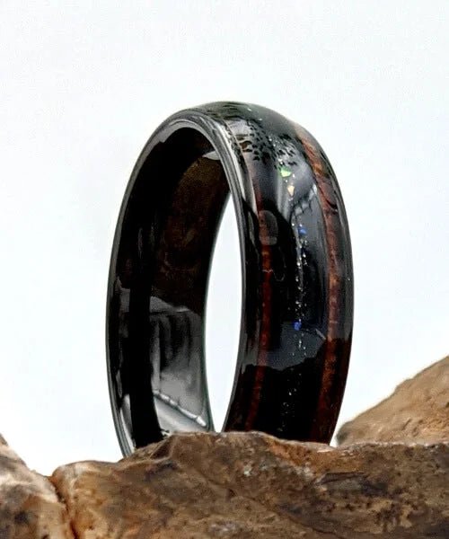 BAGUE EN BOIS Coda noire - Bois Eden