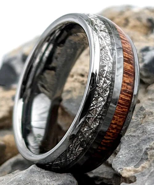 BAGUE EN BOIS Duo d'Eden argent - Bois Eden