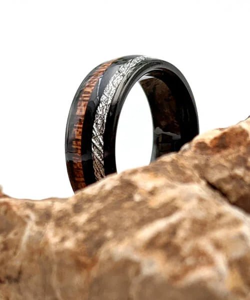 BAGUE EN BOIS Duo d'Eden noire - Bois Eden