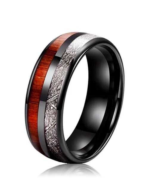 BAGUE EN BOIS Duo d&#39;Eden noire - Bois Eden