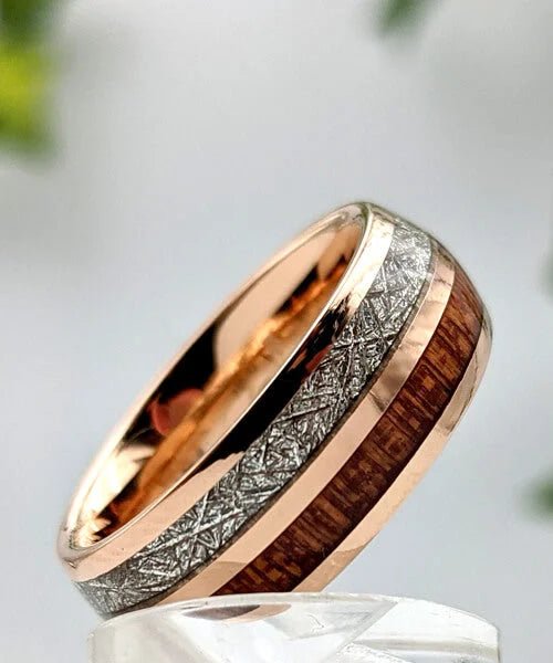 BAGUE EN BOIS Duo d'Eden rose - Bois Eden