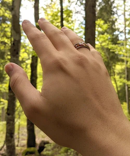 BAGUE EN BOIS Elior argent - Bois Eden