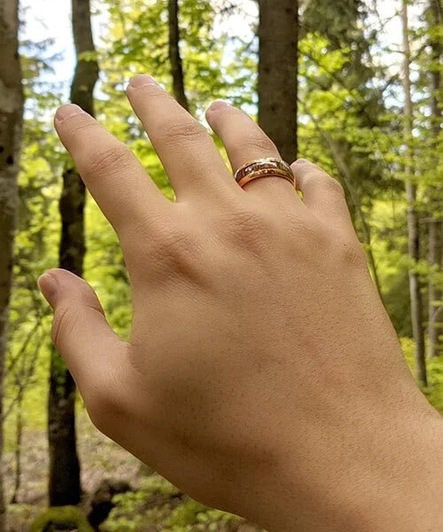 BAGUE EN BOIS Elior biton or rose - Bois Eden