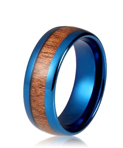 BAGUE EN BOIS Elior bleu - Bois Eden