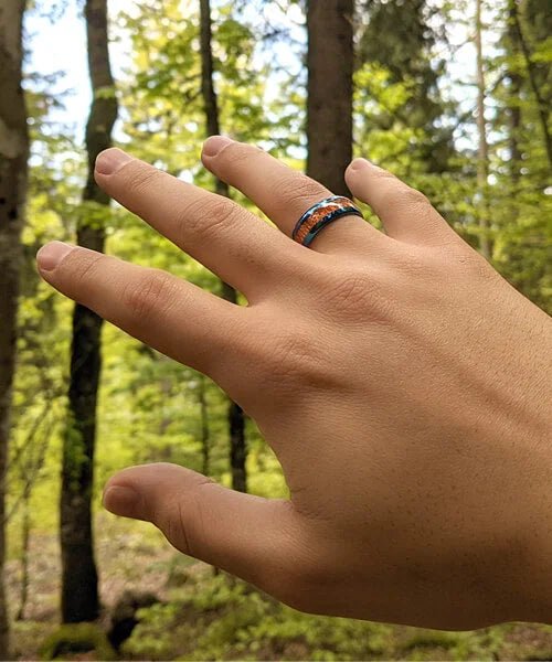 BAGUE EN BOIS Elior bleu - Bois Eden