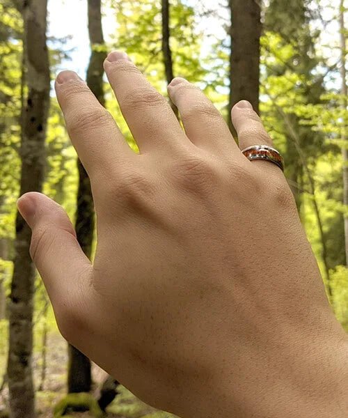 BAGUE EN BOIS Elior Dim argent - Bois Eden