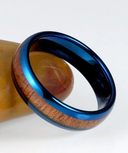 BAGUE EN BOIS Elior Klimt bleu - Bois Eden