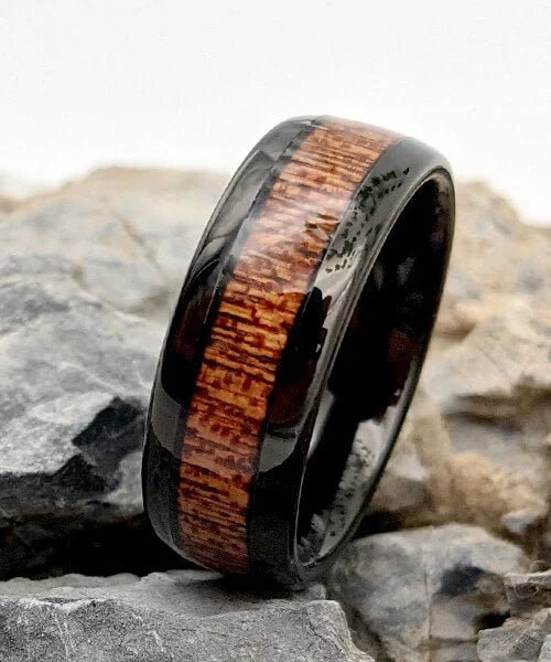 BAGUE EN BOIS Elior noire - Bois Eden