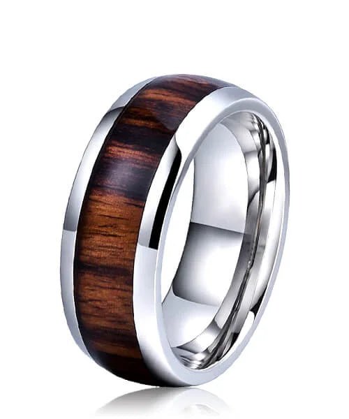 BAGUE EN BOIS Elior Nova argent - Bois Eden