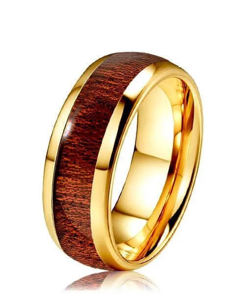 BAGUE EN BOIS Elior or - Bois Eden