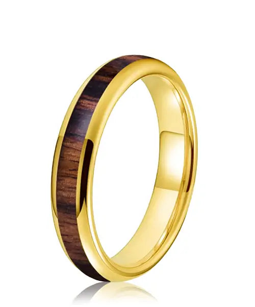 BAGUE EN BOIS Elior Tana or