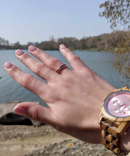 BAGUE EN BOIS Elior Tana rose - Bois Eden