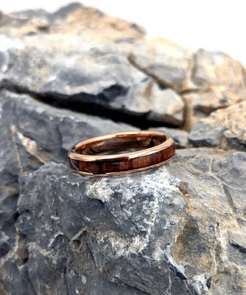 BAGUE EN BOIS Elior Tana rose - Bois Eden