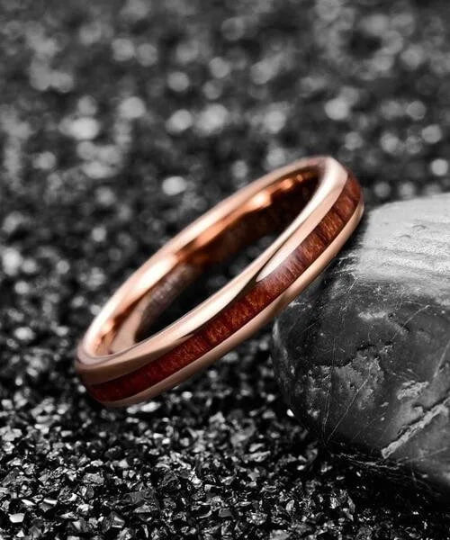 BAGUE EN BOIS Elior Tana rose - Bois Eden