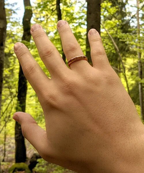 BAGUE EN BOIS Elior Tana rose - Bois Eden