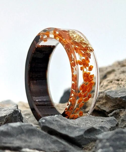 BAGUE EN BOIS ET RÉSINE Aurore - Bois Eden