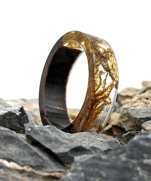 BAGUE EN BOIS ET RÉSINE Canel - Bois Eden