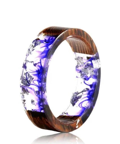 BAGUE EN BOIS ET RÉSINE Myst - Bois Eden