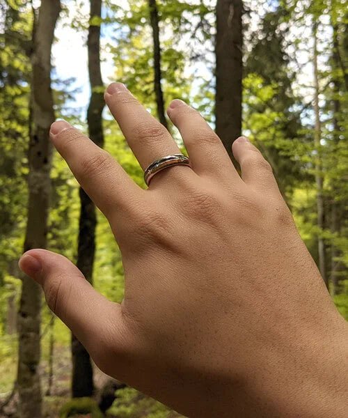 BAGUE EN BOIS Flèche de Cupidon argent Passion Sim - Bois Eden