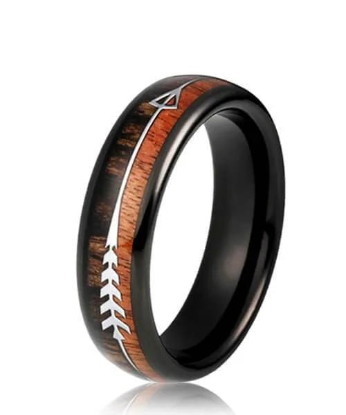 BAGUE EN BOIS Flèche de Cupidon noire Passion Sim - Bois Eden