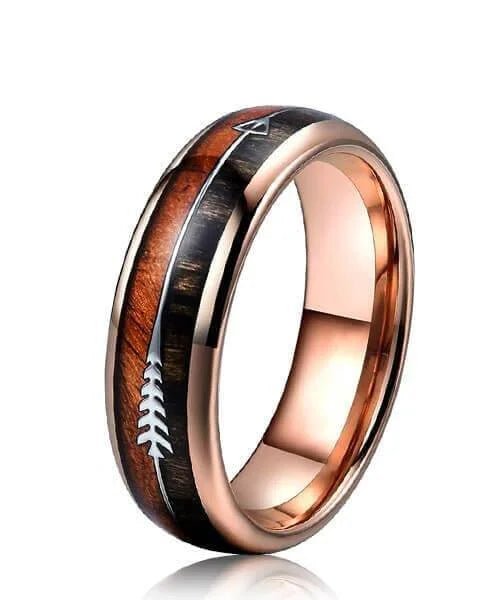 BAGUE EN BOIS Flèche de Cupidon rose Passion Sim - Bois Eden