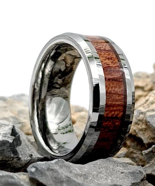 BAGUE EN BOIS Fortune argent - Bois Eden