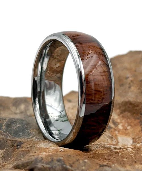 BAGUE EN BOIS Ouranos argent - Bois Eden