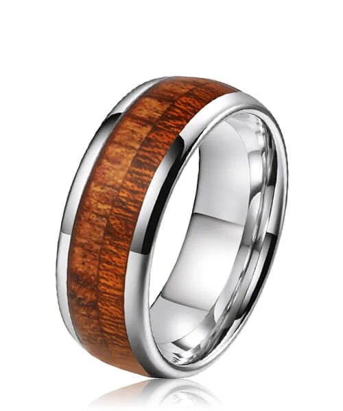 BAGUE EN BOIS Ouranos biton argent - Bois Eden