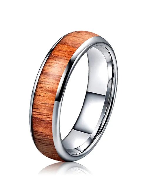 BAGUE EN BOIS Ouranos Klimt argent - Bois Eden