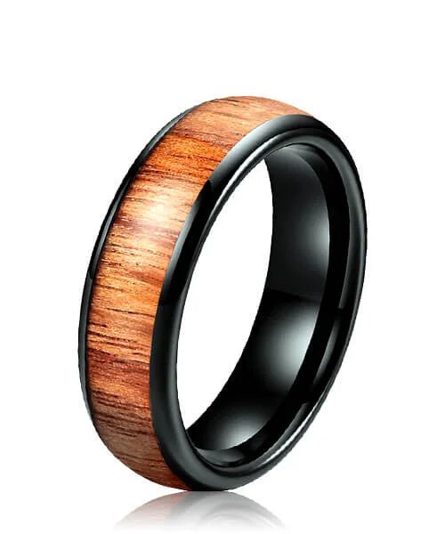 BAGUE EN BOIS Ouranos Klimt noire - Bois Eden