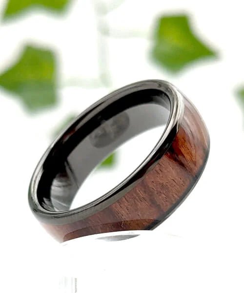 BAGUE EN BOIS Ouranos noire - Bois Eden