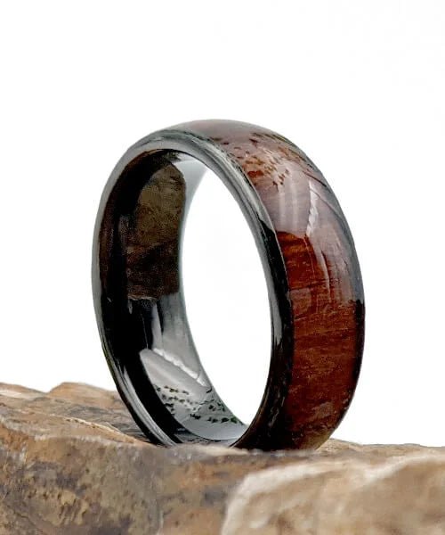 BAGUE EN BOIS Ouranos noire - Bois Eden