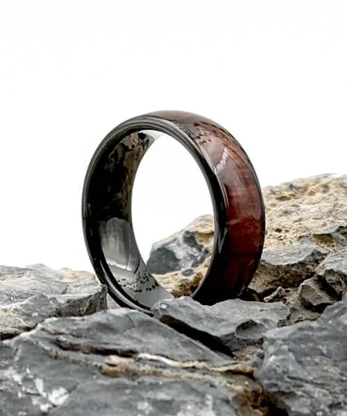 BAGUE EN BOIS Ouranos noire - Bois Eden