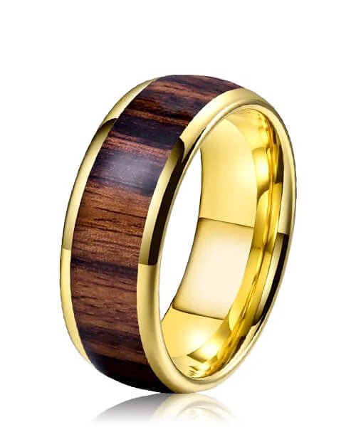 BAGUE EN BOIS Ouranos or - Bois Eden