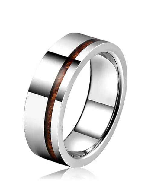 BAGUE EN BOIS Ultron argent - Bois Eden