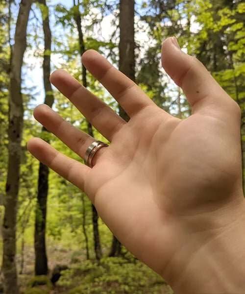 BAGUE EN BOIS Ultron argent - Bois Eden