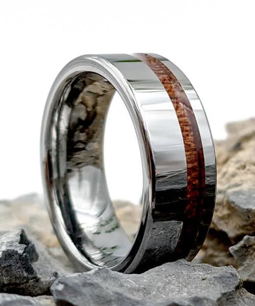 BAGUE EN BOIS Ultron argent - Bois Eden