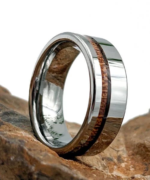 BAGUE EN BOIS Ultron argent - Bois Eden