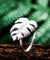 BAGUE FEUILLE ARGENT Monstera - Bois Eden