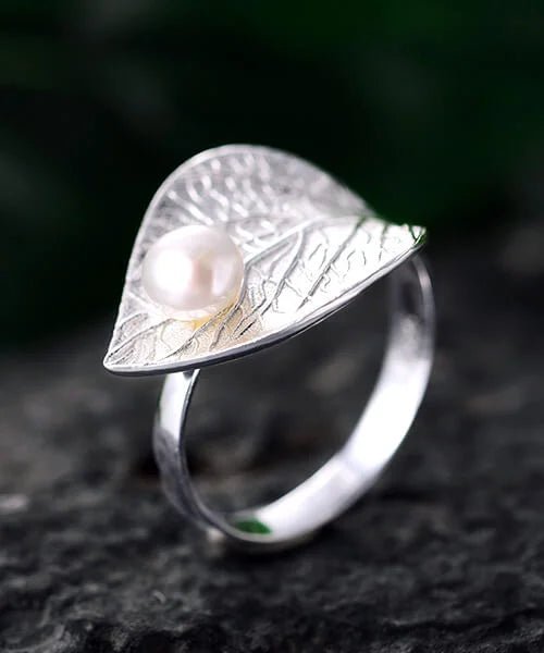 BAGUE FEUILLE ARGENT Nusa argent - Bois Eden